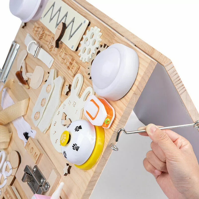 Montessori Busy Board - Wooden Sensory Board