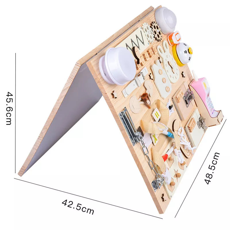 Montessori Busy Board - Wooden Sensory Board