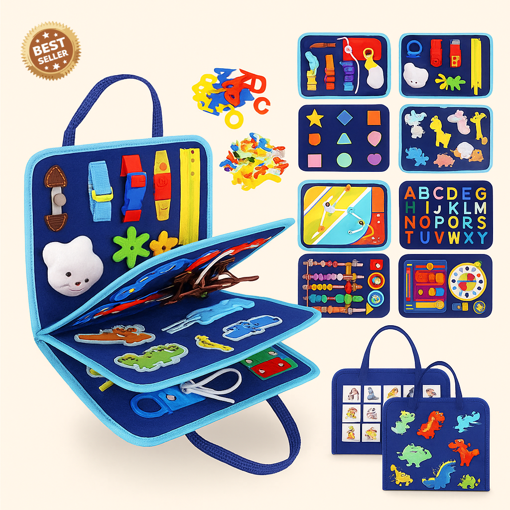 Montessori Busy Board – The Screen-Free Playtime Essential for Curious Little Minds