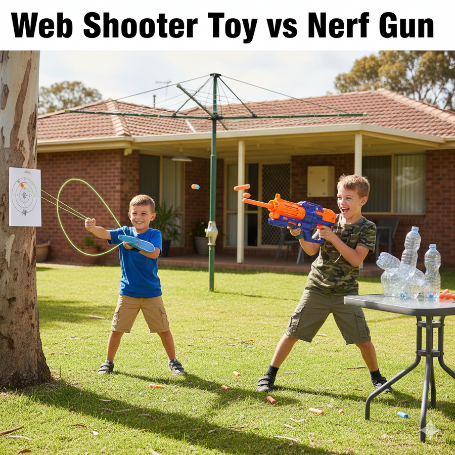 Web Shooter vs Nerf Gun