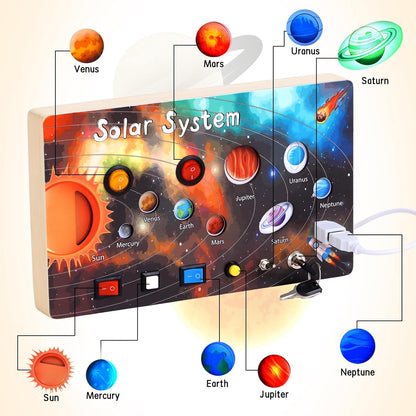 Montessori Wooden LED Switch Board