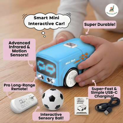 MontiMeadow blue bus RC toy front view toddler Australia