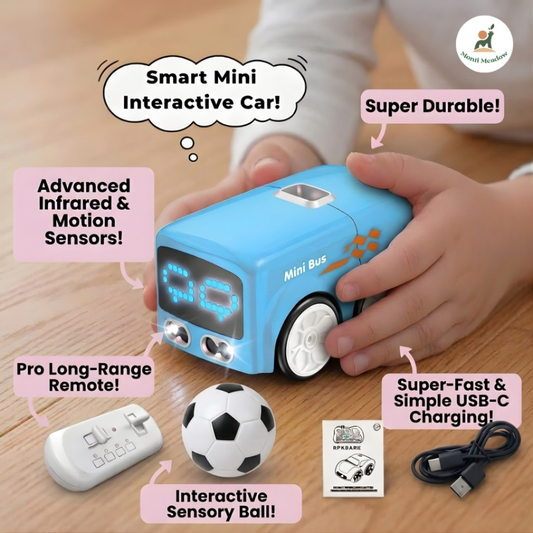 MontiMeadow blue bus RC toy front view toddler Australia