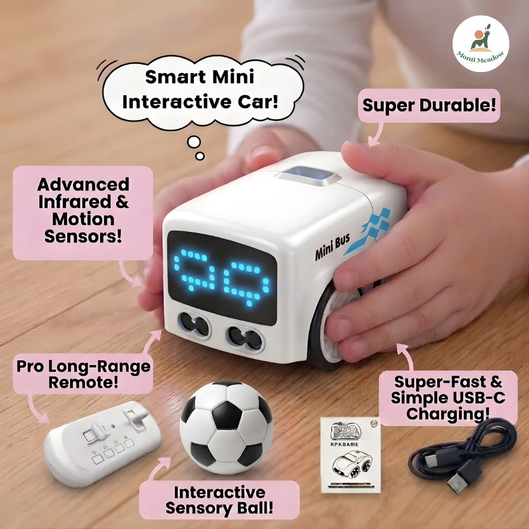 MontiMeadow white bus RC toy screen free play Australia