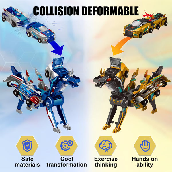 MontiMeadow™ - 💥 Collision Transforming Dinosaur Car Toy